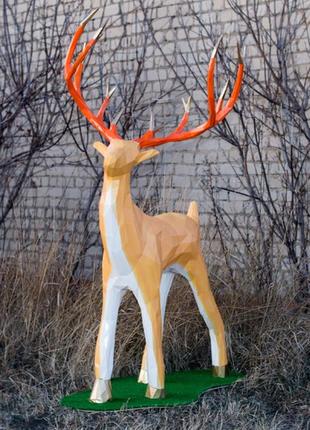 Paperkhan сборная модель фигура пазл фигура олень паперкрафт papercraft подарочный набор игрушка сувенир