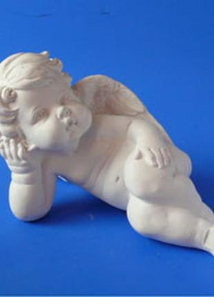 Фігурка статуетка, 8,5*13*8 см, гіпсова, ангел (великий лежить), (s01102-02)