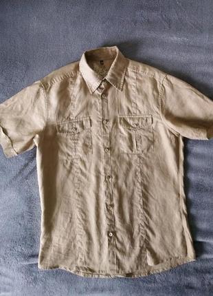 Рубашка 100%лён, angelo litrico (c&a), м