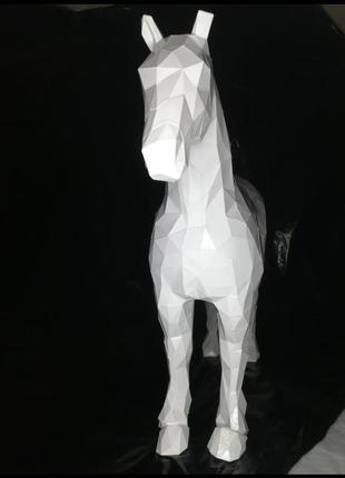 Paperkhan конструктор із картону коня лоша оригамі papercraft 3d фігура розвивальний набір антистрес