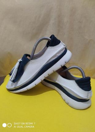 Кожаные кроссовки мокасины туфли scarpe donna na1964
