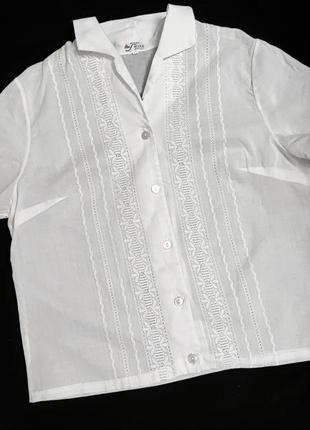 Укороченая рубашка кроп топ вышивка swiss quality швейцария /0000h/