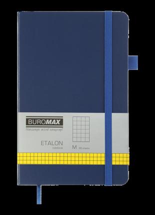 Блокнот buromax, 125*195 мм., 96 листов, etalon, синий, (bm.291160-02)