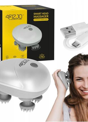 Електричний масажер для голови 4fizjo smart head massager 4fj0619 white