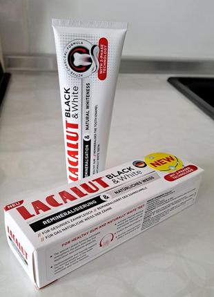 Зубна паста lacalut black &white німеччина