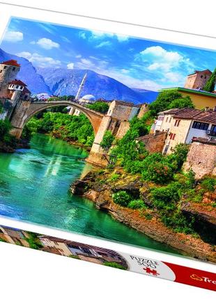 Пазли - (500 елм.) - "старий міст в мостарії" / боснія та герцеговина