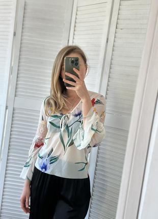 Блуза imperial в цветы сетка