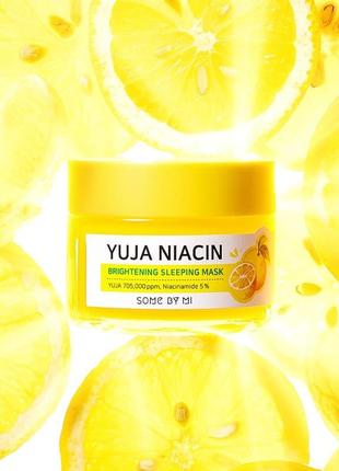 Some by mi yuja niacin brightening sleeping mask зволожуюча освітлююча нічна маска