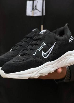 Топові кросівки nike air black/white (люксова якість !)