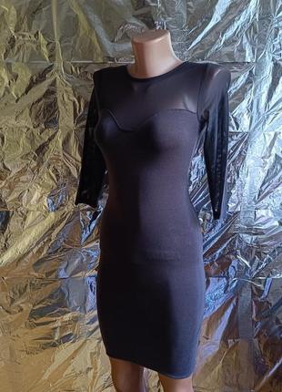 Розпродаж по 50!😍 стильна міні сукня по фігурі xs