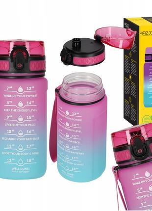 Бутылка для воды спортивная 4fizjo 500 мл 4fj0628 pink/sky blue