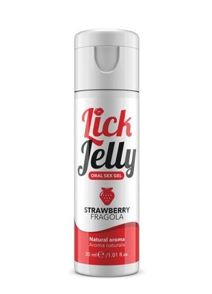 Оральний лубрикант intimateline lick jelly strawberry lubricant, 50 мл
