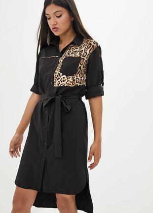 Жіноче плаття-сорочка "лавенія" (чорний)