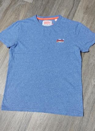 Мужская футболка / superdry / синяя футболка / поло / мужская одежда / чоловічий одяг / чоловіча синя футболка