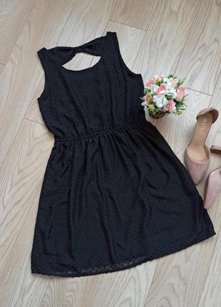 Літня чорна сукня на резинці