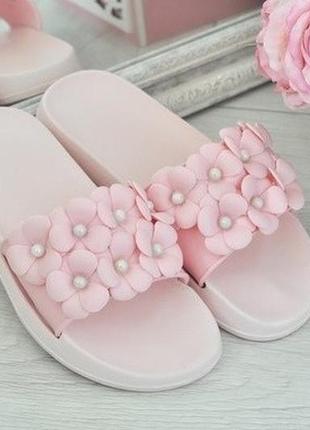 Розовые шлепки гипонис, летние женские шлепки, пляжная летняя обувь