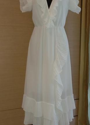 Нарядное белое платье платье платье платье италия р. s-m
