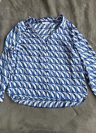 Блузка, сорочка, кофтинка шовкова яскравий принт л-хл