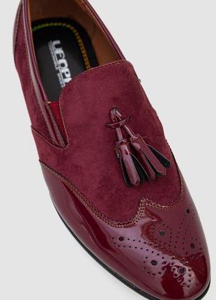 Туфлі чоловічі, колір бордовий, 243rga6062-92 фото