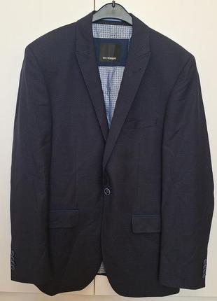Шерстяной синий пиджак roy robson, размер m.