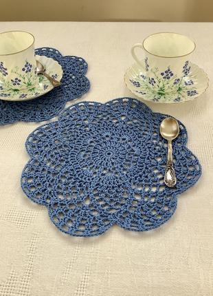 Салфетки handmade вязаные 2 шт ручная работа