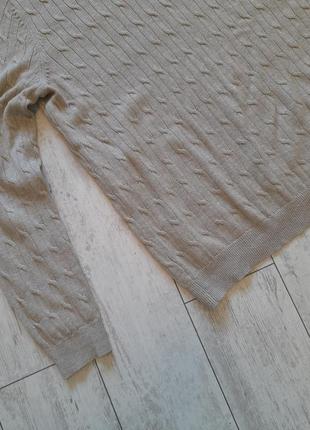 Тоненький джемпер с косами из мериносовой шерсти и льна