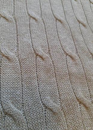 Тоненький джемпер с косами из мериносовой шерсти и льна