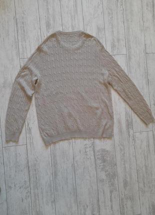 Тоненький джемпер с косами из мериносовой шерсти и льна