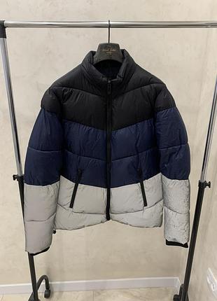 Пуховик куртка рефлективна утеплена чоловіча зимова river island