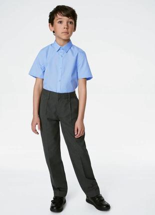 Школьная рубашка m&s для мальчика 7-8 лет, 128 см