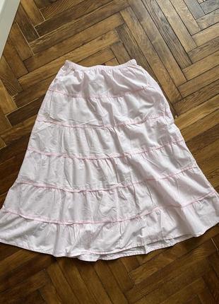 Легкая натуральная юбка коттон бязь