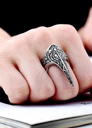 Винтажное кольцо перстень в стиле панк с узором нержавеющая сталь в форме когтя