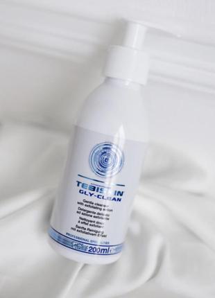 Гель для очищення шкіри з мʼякою відлущувальною і освітлювальною дією tebiskin gly-clean 200 ml