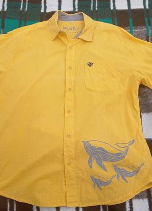 Африканская легкая летняя рубашка maki company (мадагаскар) xxl