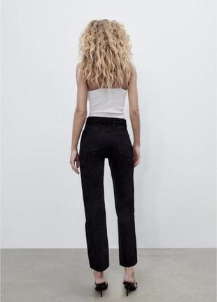 Черные укороченные джинсы зара