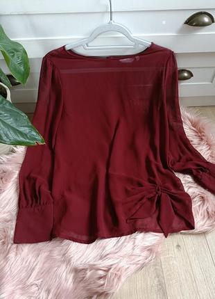 Красивая бордовая блузка от new look, размер l