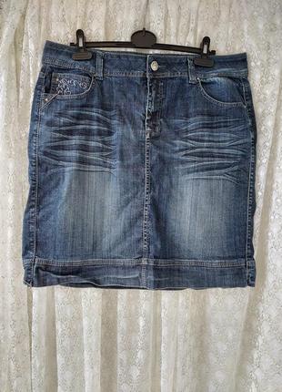 Спідниця джинсова батал fitt jeans р.54-56 8064а