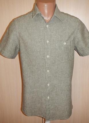 Льняная тенниска рубашка asos p.s лен хлопок