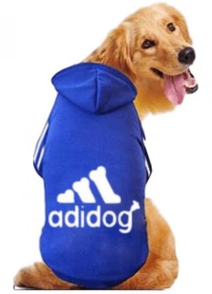Толстовка для собак multibrand "adidog" синий