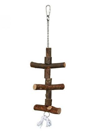 Игрушка для попугаев trixie деревянная, лалалка на цепи 48см