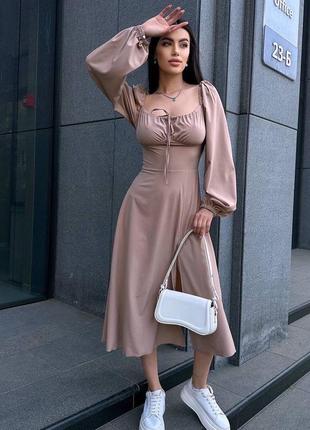 Сукня на затяжках , що підійде на будь яку фігуру, корсетна сукня міді💘