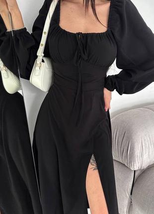 Сукня на затяжках , що підійде на будь яку фігуру, корсетна сукня міді💘3 фото