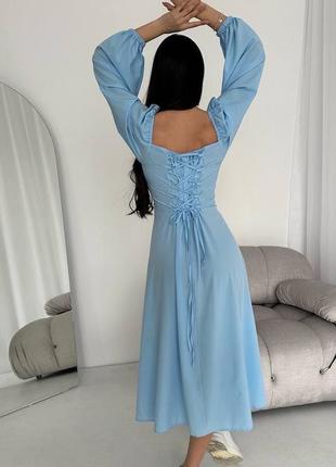 Сукня на затяжках , що підійде на будь яку фігуру, корсетна сукня міді💘10 фото