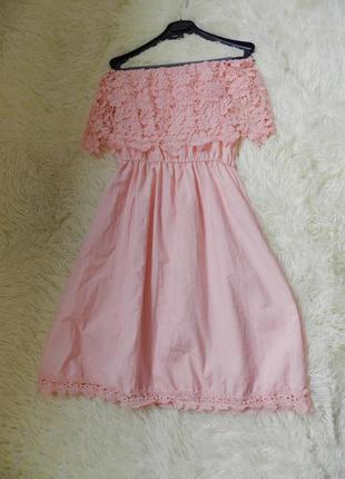 Платье хлопок кружево лето