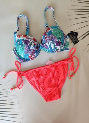 70b, 70c - xs купальник с подушечками пуш ап push-up next/ hunkemoller