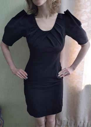 Черное платье leagel с плечами-лизтариками
