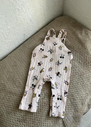 Ромпер муслиновый комбинезон для девочки песочник человечек 6-9 месяцев 68-74 размер муслин