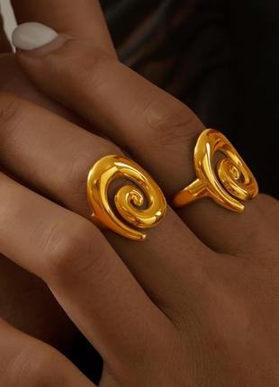 Модное витое регулируемое кольцо перстень нержавеющая сталь