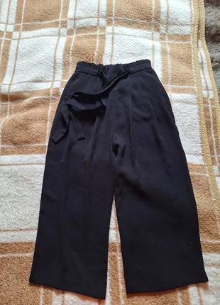 Широкие укороченные брюки кюлоты zara