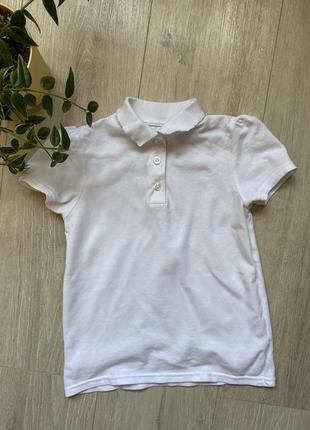 Біла футболка поло для дівчинки nutmeg 5,6 років